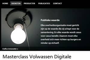Screenshot van website van Stichting Kafkabrigade